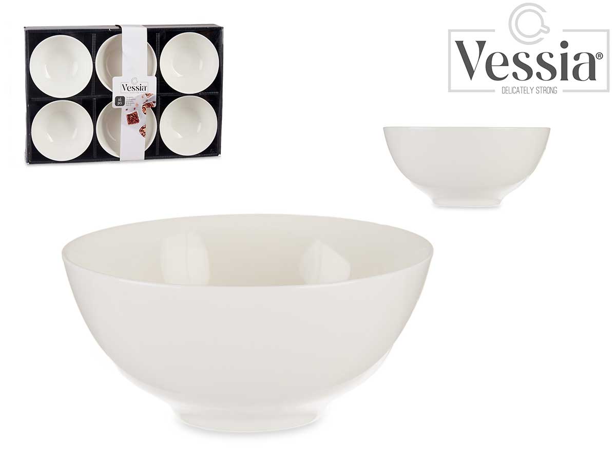 Set 6 10Cm White Porcelain Aperitif Bowl