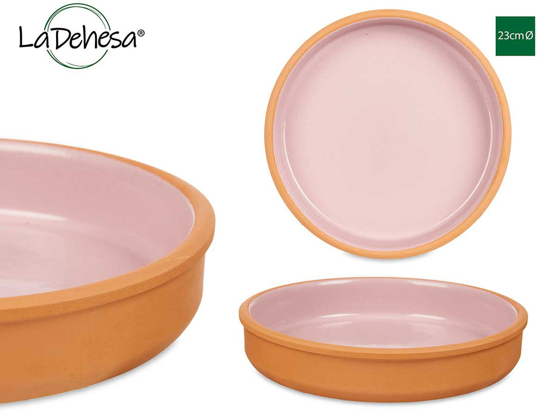 Pink Clay Casserole 23cm