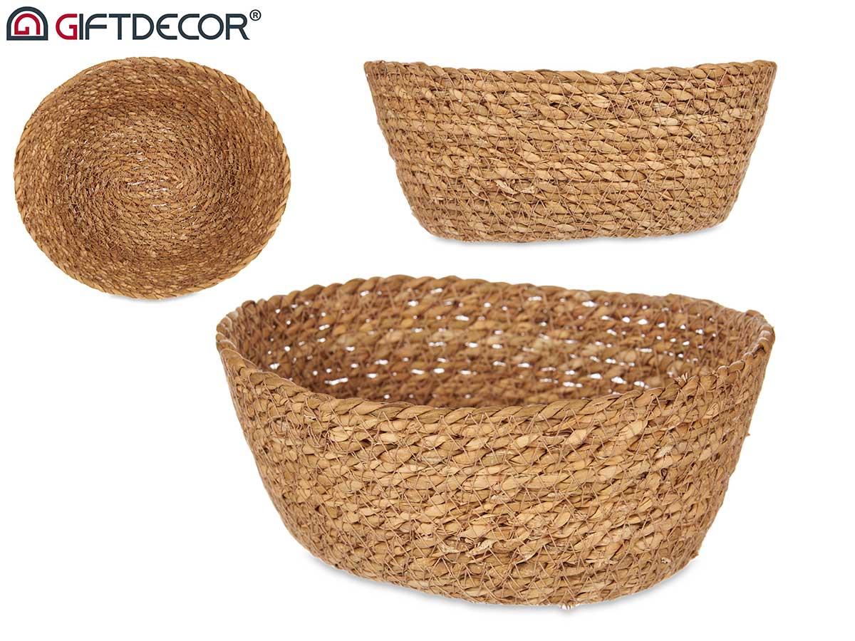 Natural Oval Plant Fiber Basket 20 cm