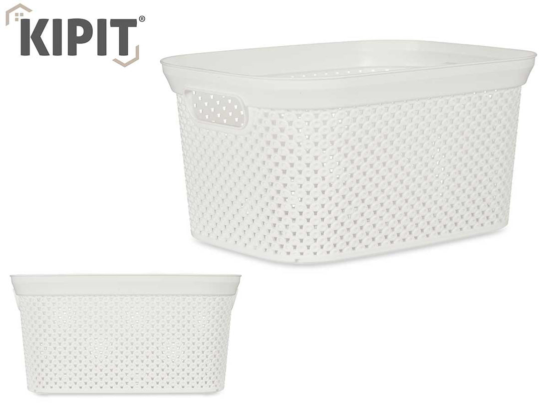 White Plastic Organiser Basket 5L