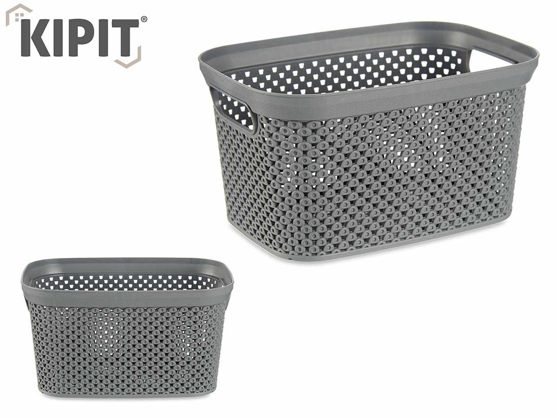 Anthracite Plastic Organiser Basket 3L