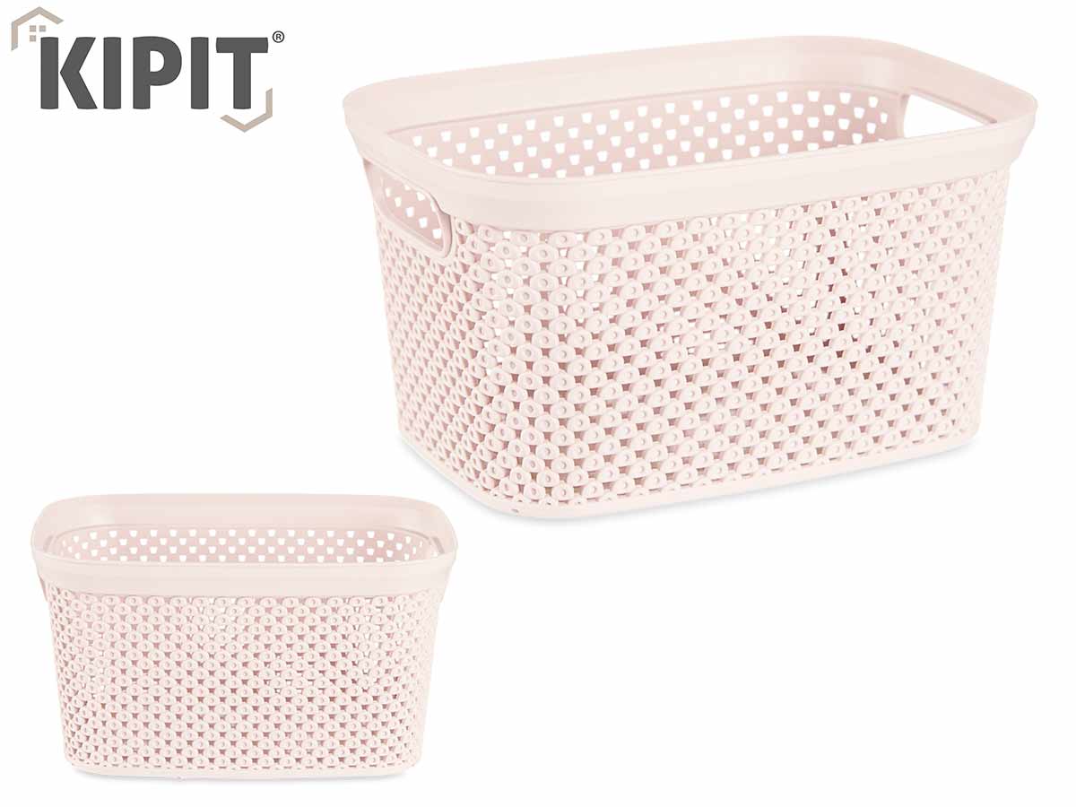 Cesta Organizadora Plastico Rosa 3L