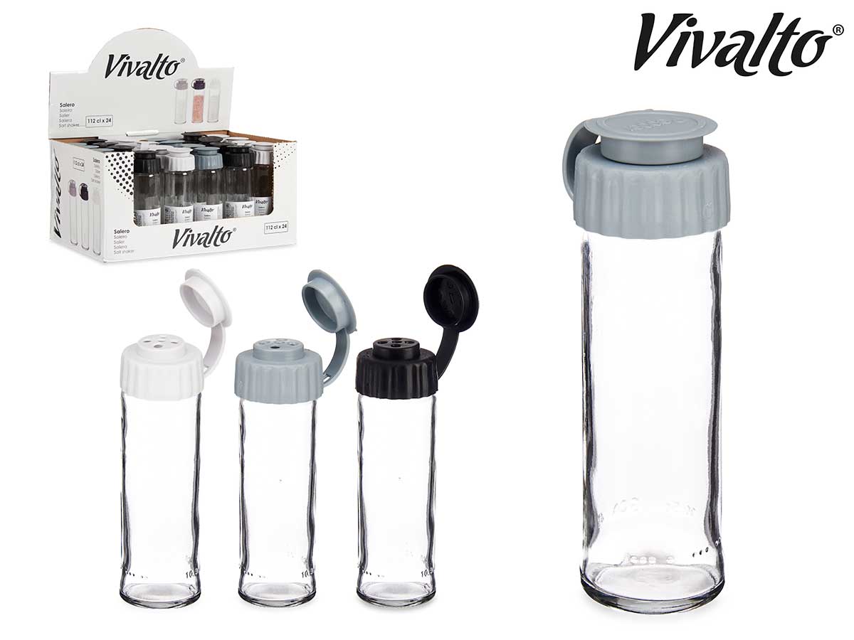 White Black Grey Glass Peppershaker Assort3 112 ml