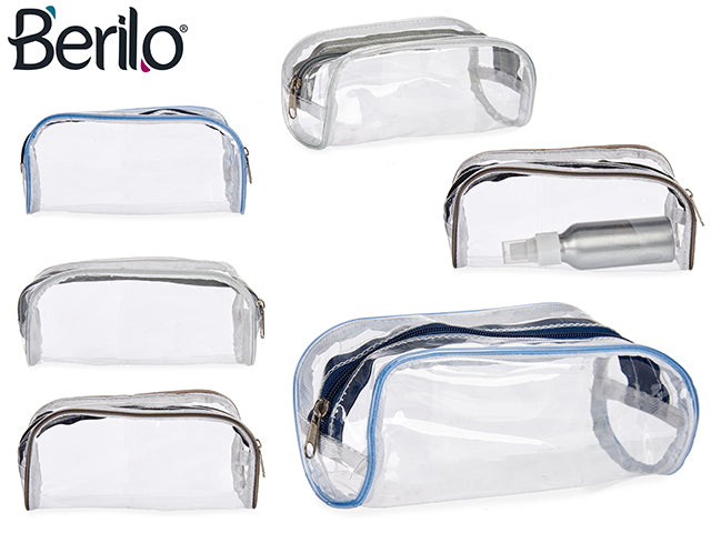 Dark Colours Transparent Toiletry Bag