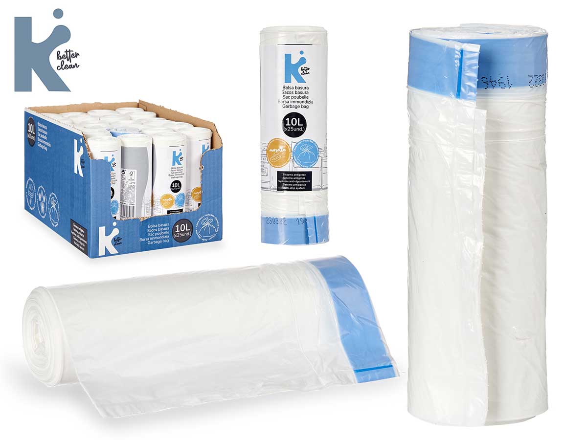 Saco de lixo perfumado autovedante 10 L 25 unidades branco