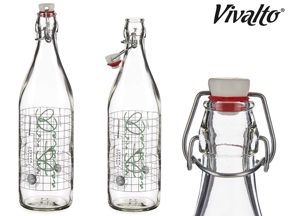 Natural Glass Bottle 1L