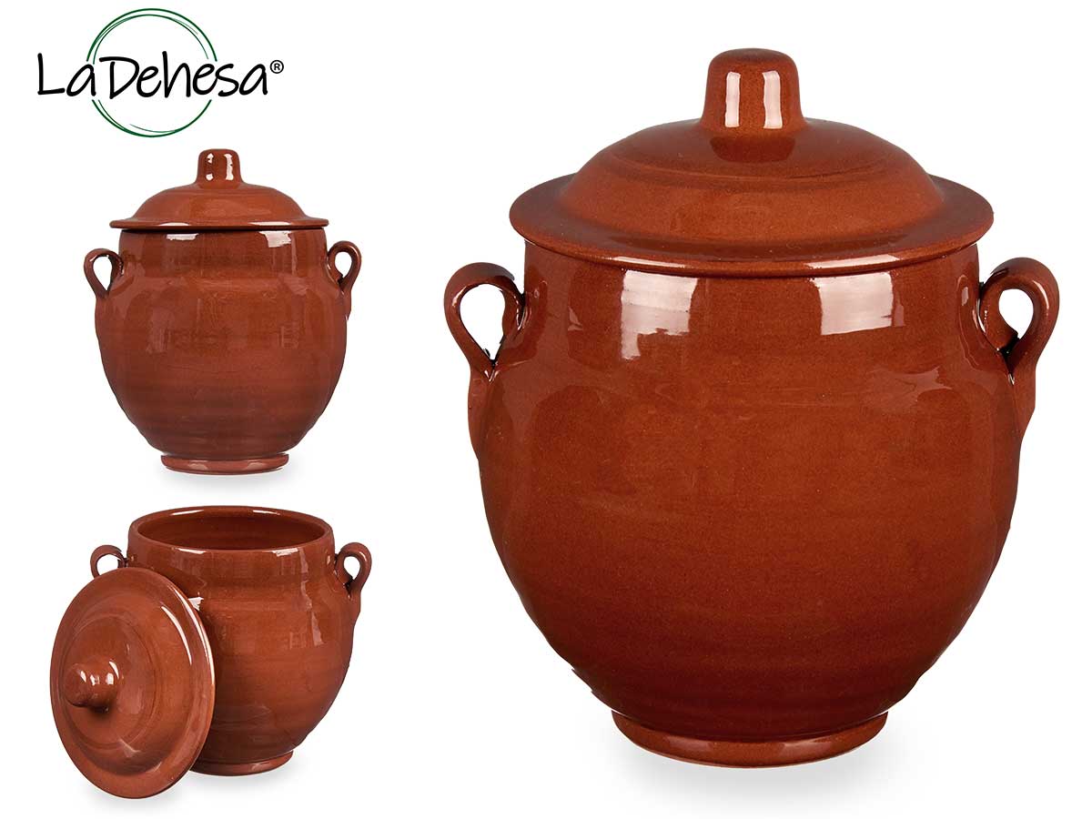 Big Clay Jar With Handles 800Ml