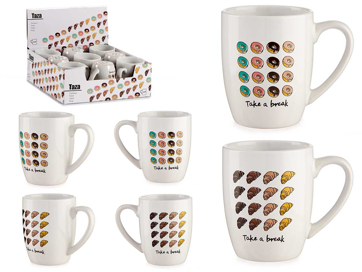 Assortement2 Designs Porcelain Breakfast Mug Sweet