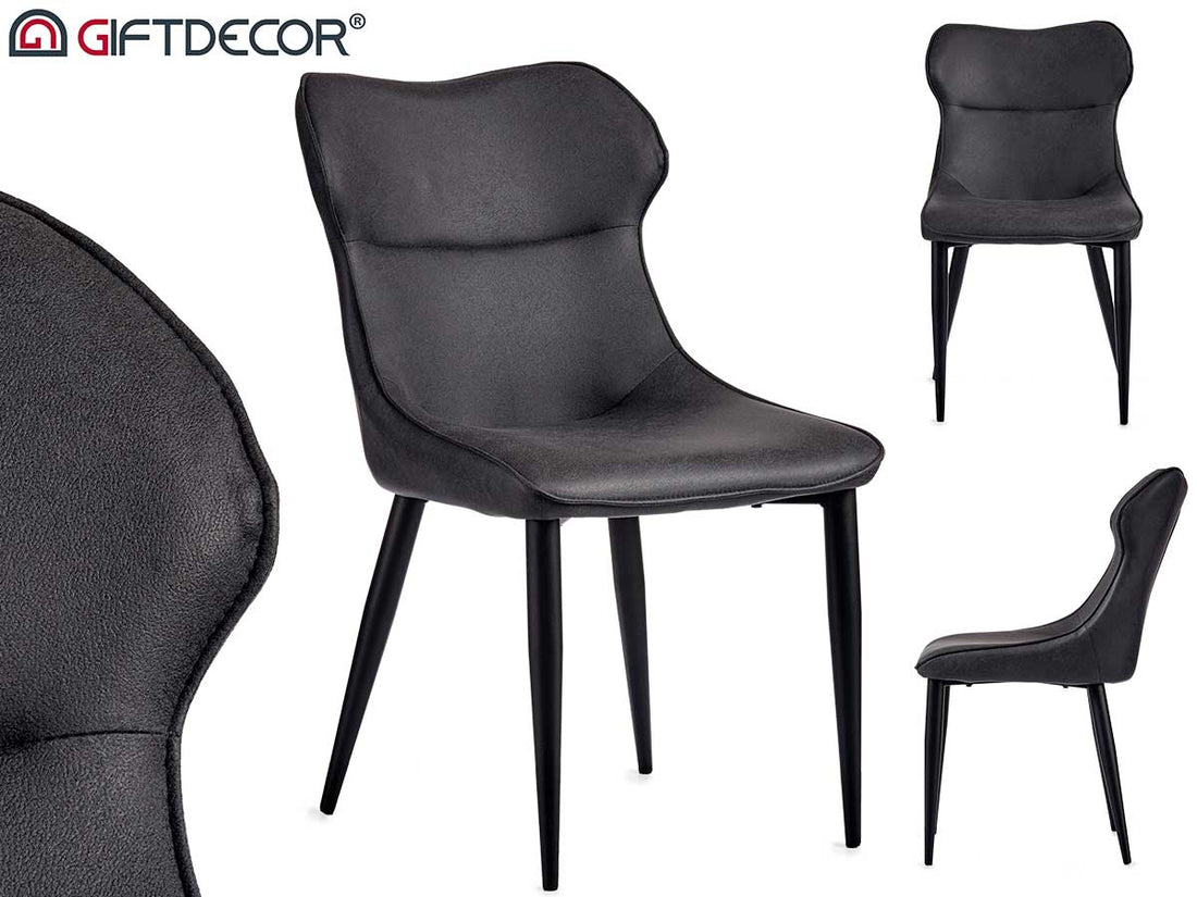 Inclined Back Anthracite Armchair