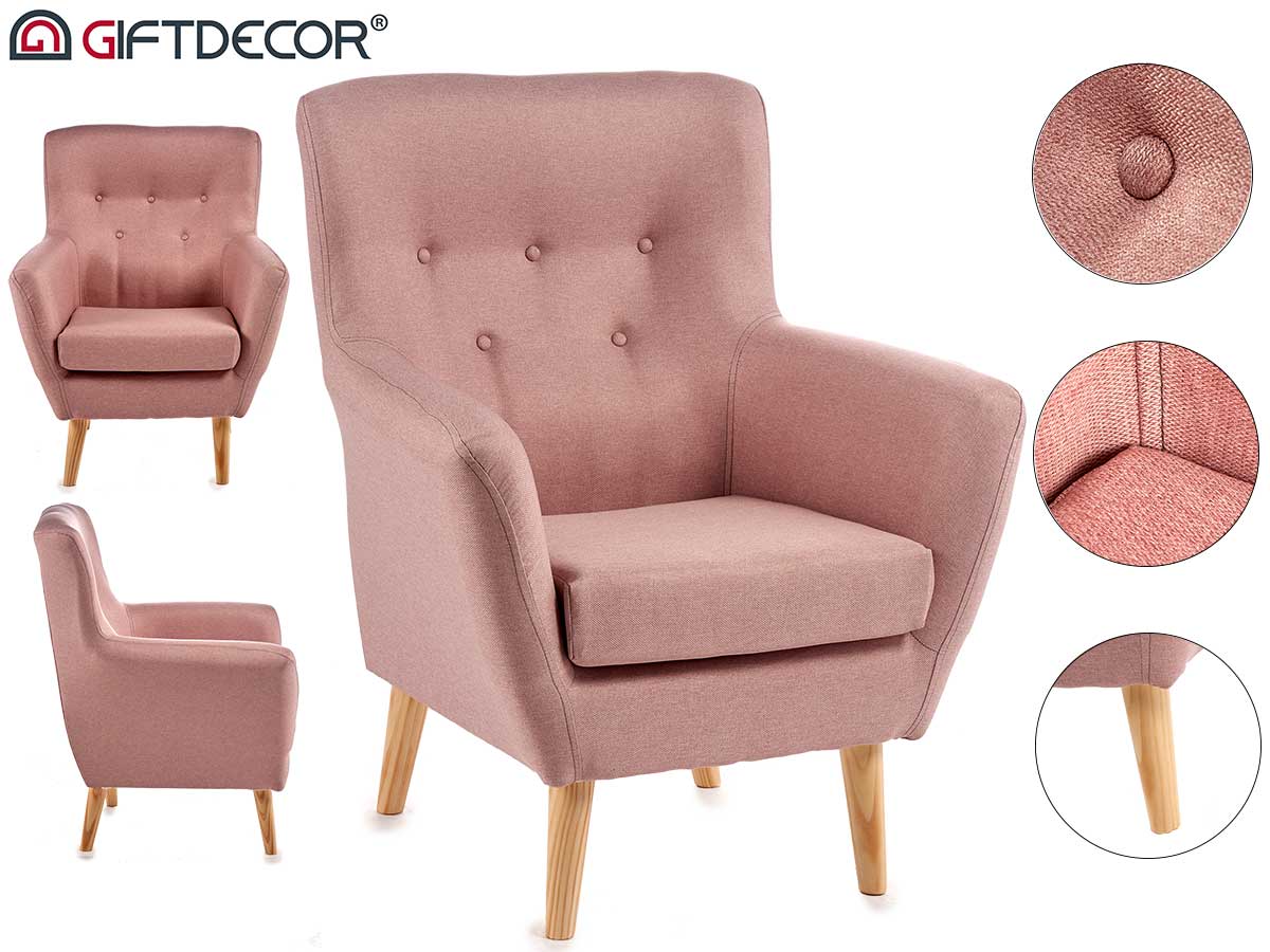 Pink Blush Retro Haarlem Armchair