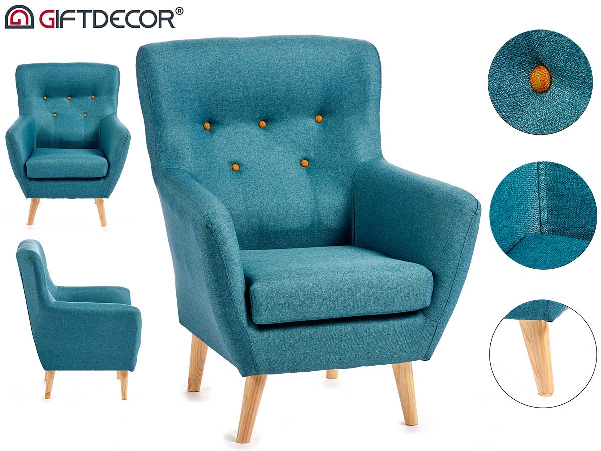 Turquoise Retro Haarlem Armchair