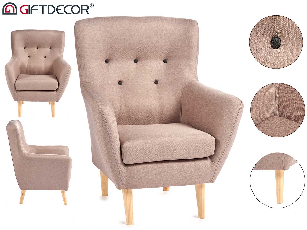 Beige Retro Haarlem Armchair