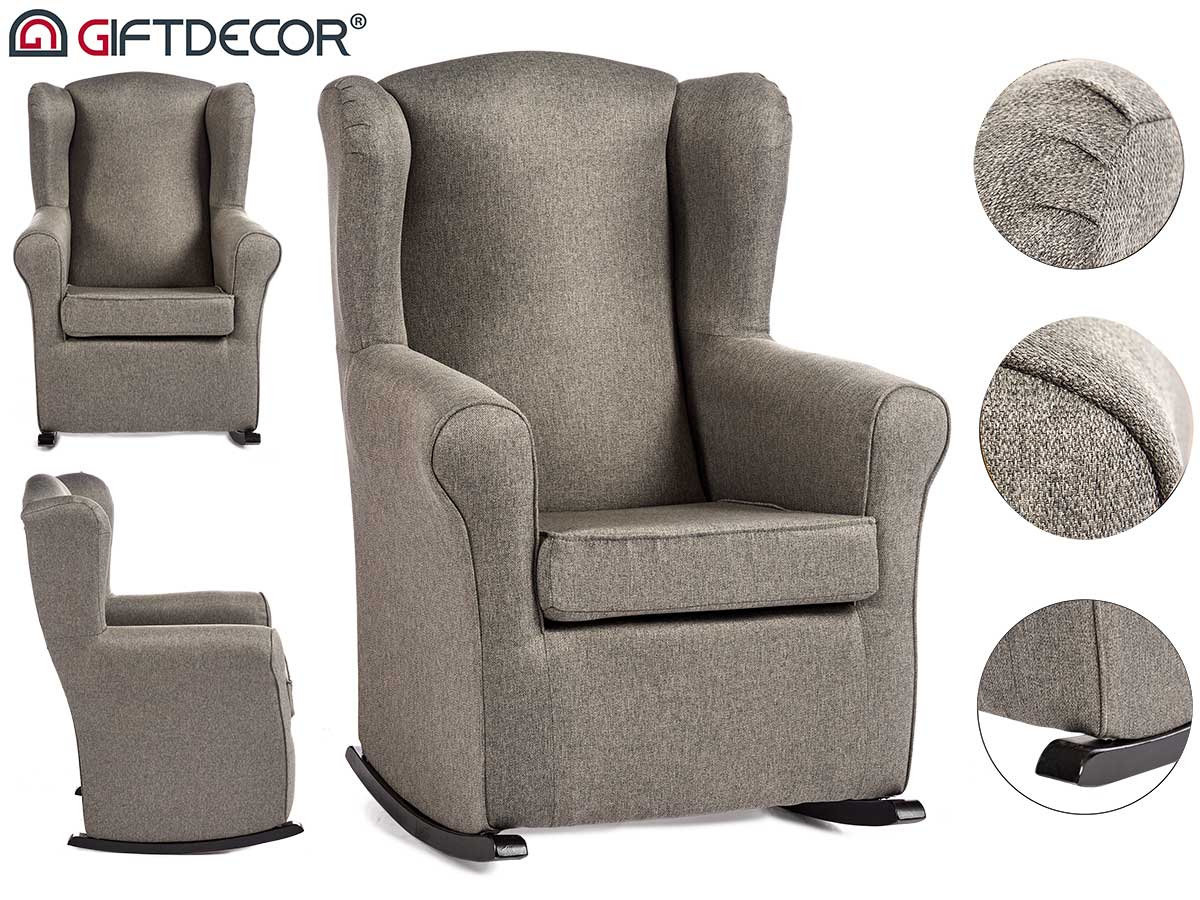 Light Grey Sedia Rocking Chair