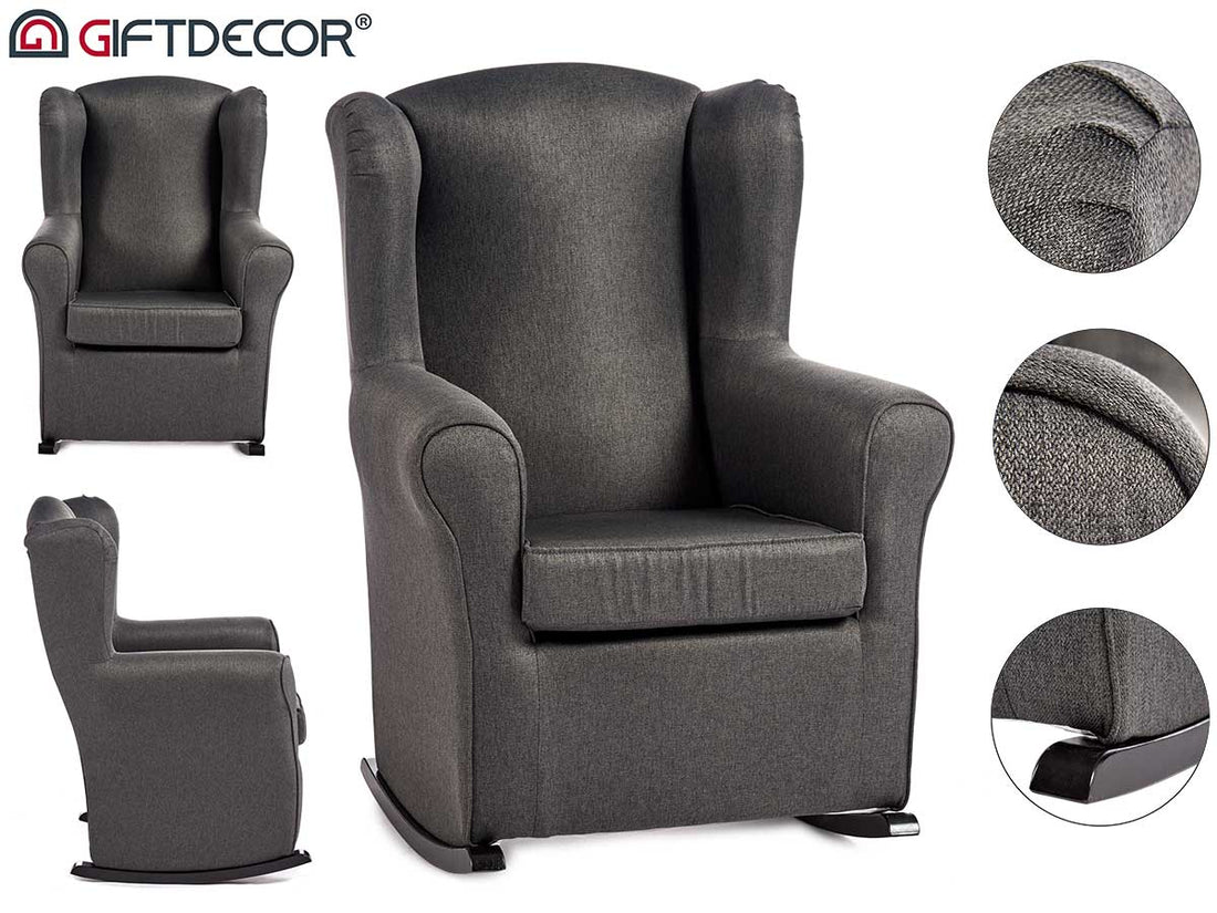 Dark Grey Sedia Rocking Chair