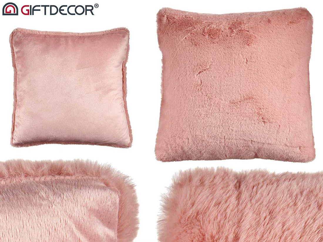 Pink Short Hair Pillow 40 cm