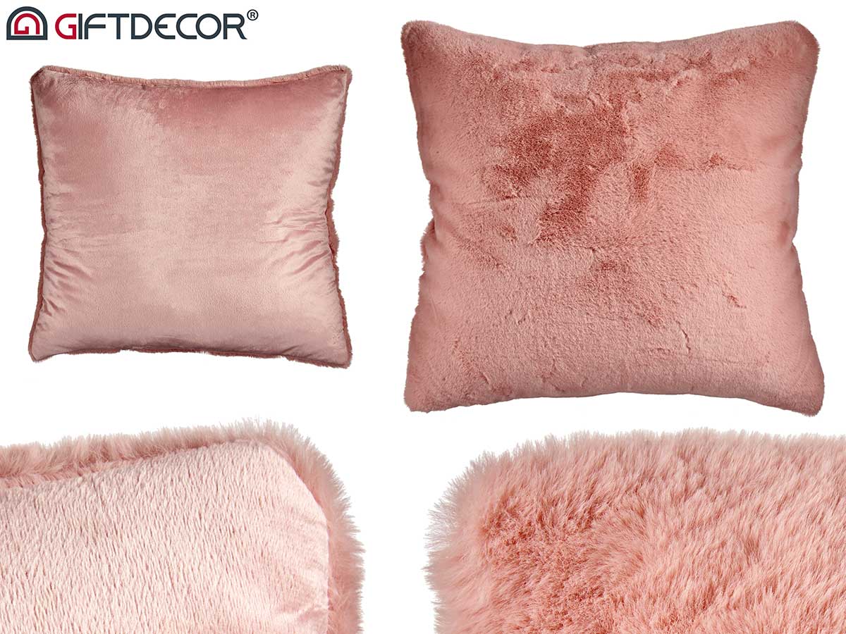 Pink Short Hair Pillow 60 cm