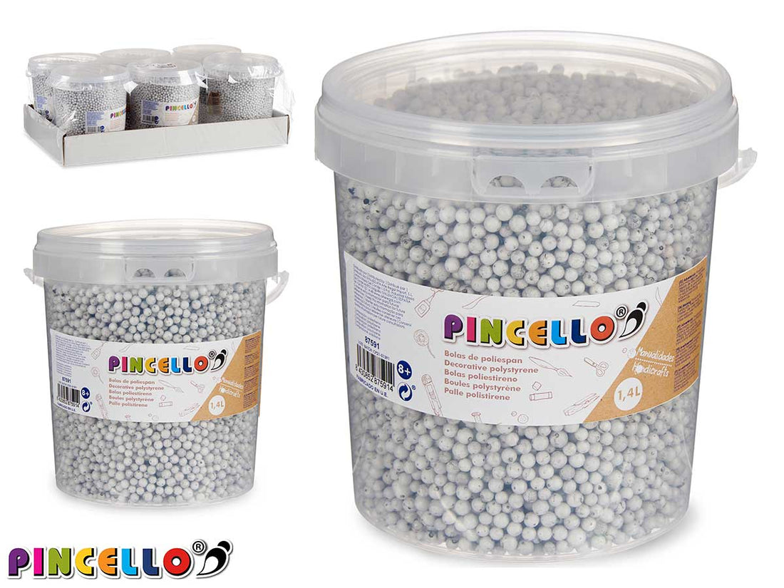 Grey Polystyrene Ball Jar