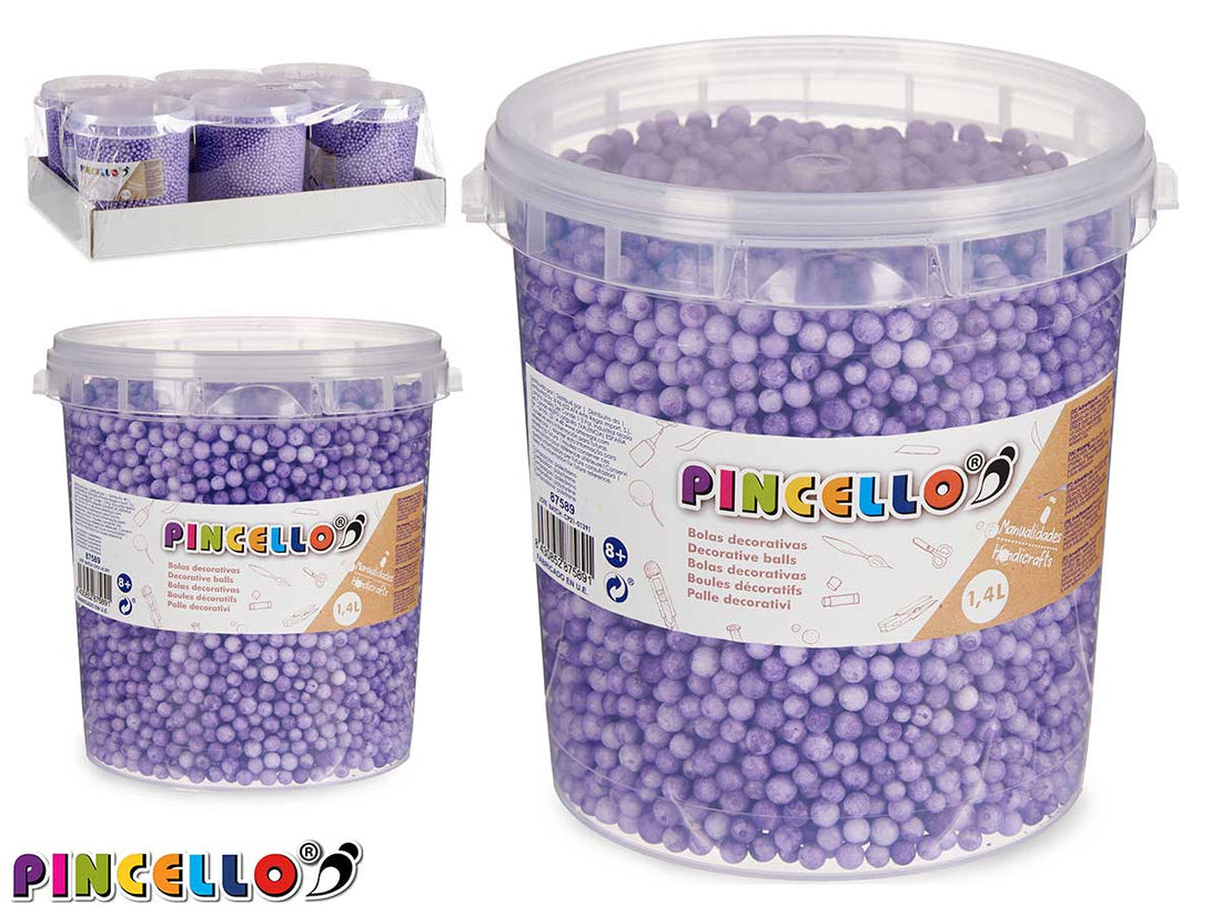 Lilac Polystyrene Ball Jar