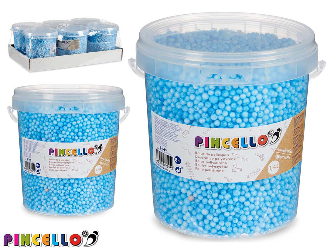 Blue Polystyrene Ball Jar
