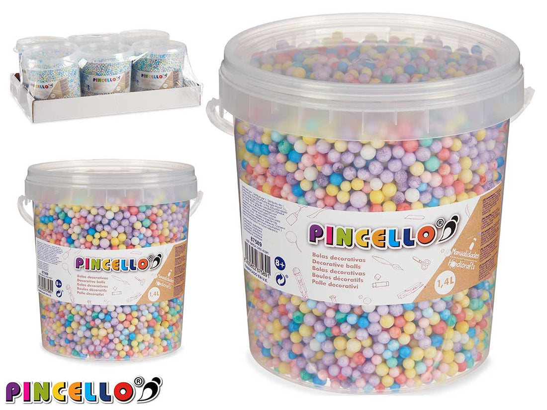 Multicolour Polystyrene Ball Jar