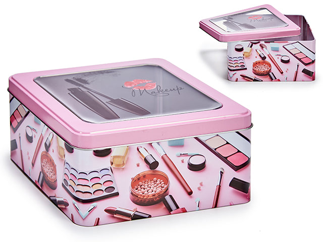 Tin Box Makeup With Window