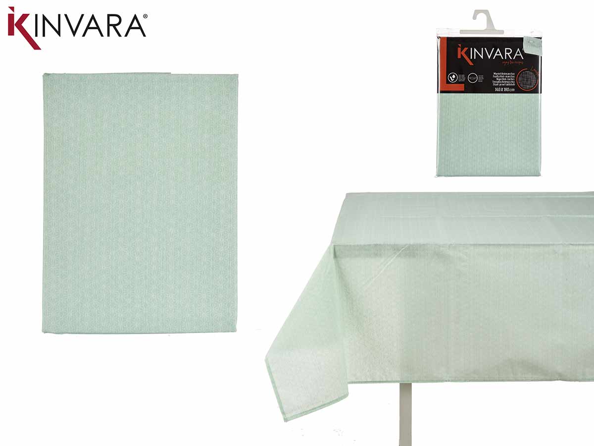 Toalha de mesa de lona resistente a manchas de menta 140X180 cm