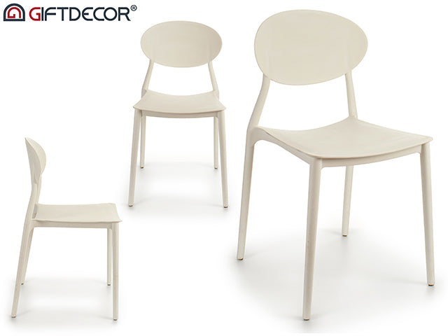 Silla Plastico Forma Col Blanco