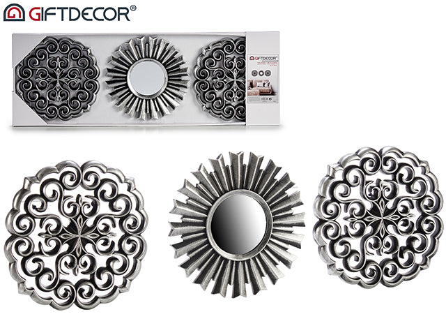 Set Decoration 1 Mirror Black/Silver