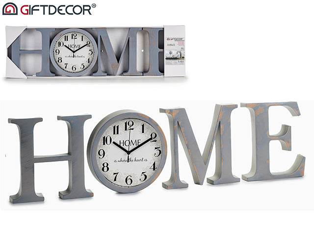 Set Home Clock Grey/Golden