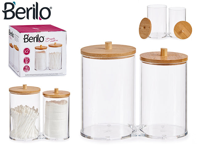 Round Acrylic Jar With Bamboo Lid