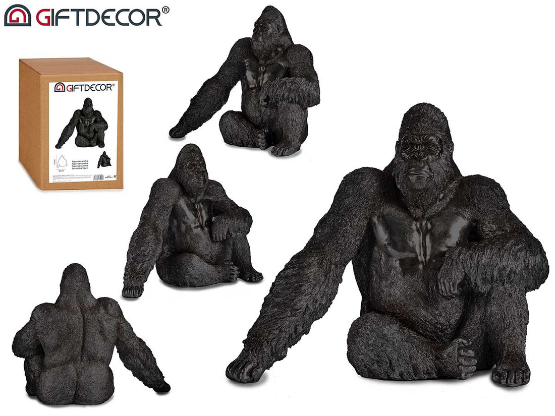 Gorilla Sitting Black