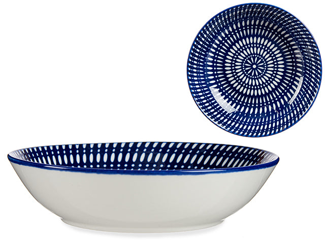 20Cm Blue Ethnic Circle Deep Plate