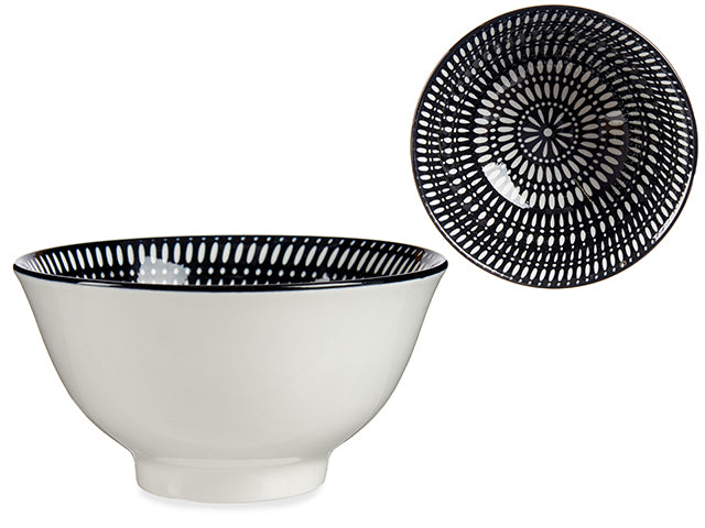 16Cm Black Ethnic Circle Bowl