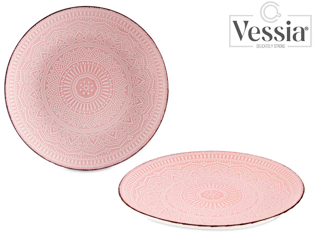 27Cm Pink Relief Plate