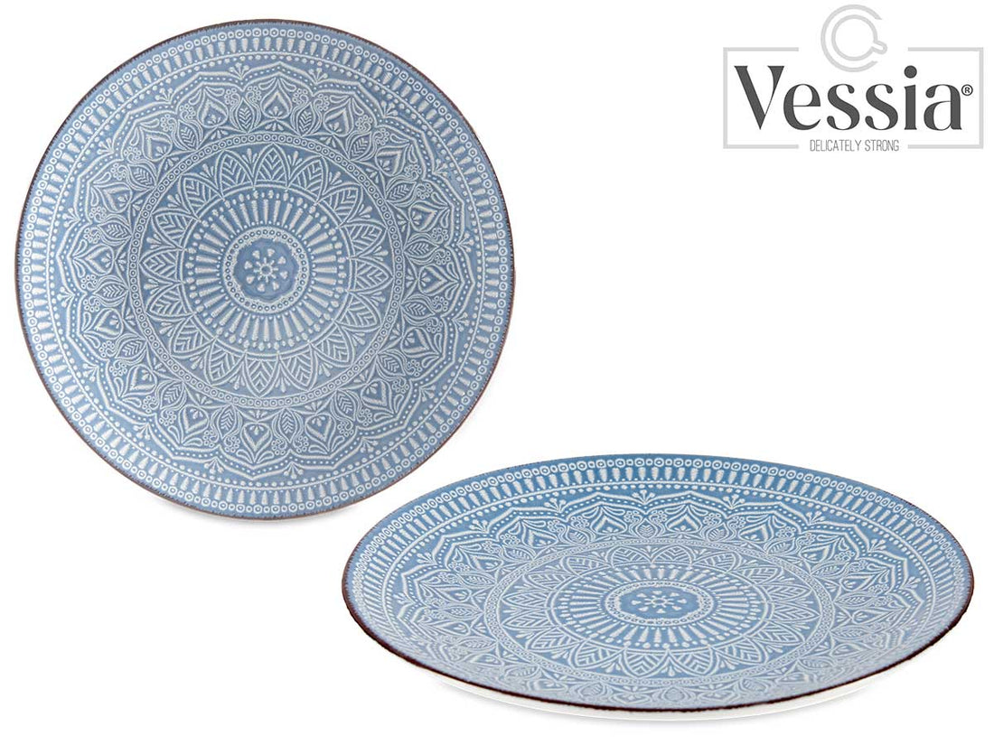 27Cm Blue Relief Plate