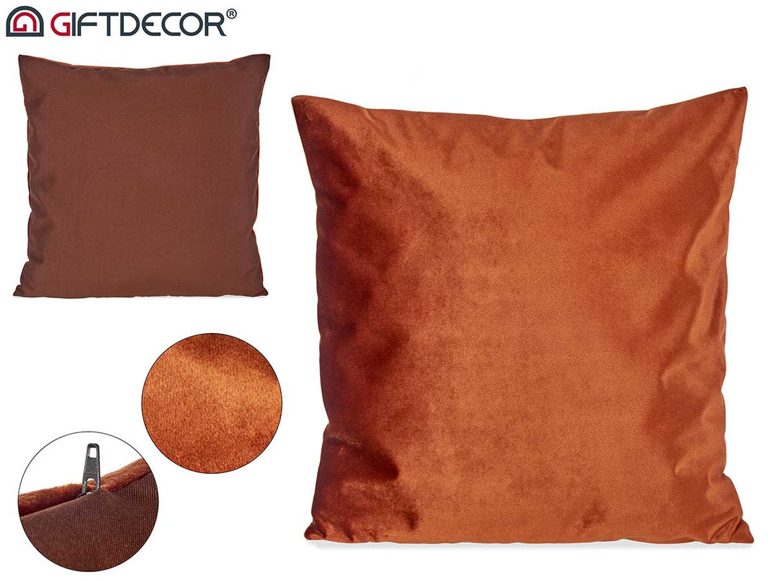 Orange Velvet Cushion 45 x 45 cm