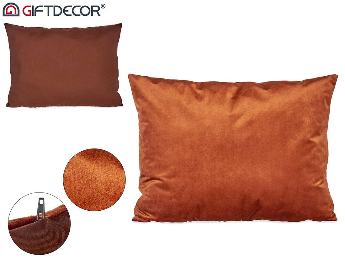 Orange Velvet Cushion 60 x 45 cm
