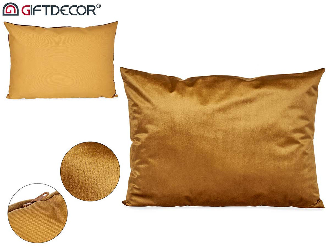 Gold Velvet Cushion 60 x 45 cm