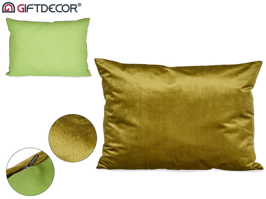 Green Velvet Cushion 60 x 45 cm