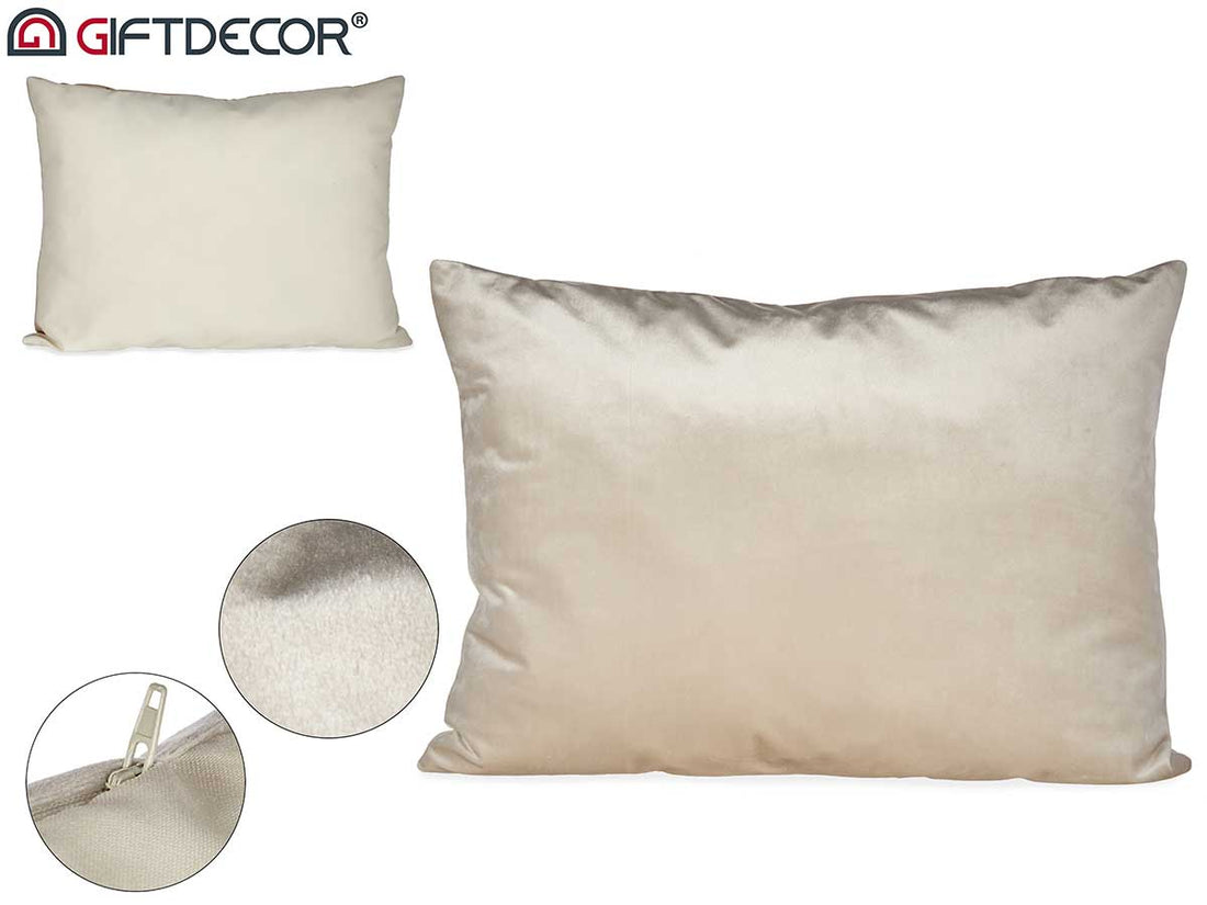 Off-White  Velvet Cushion 60 x 45 cm