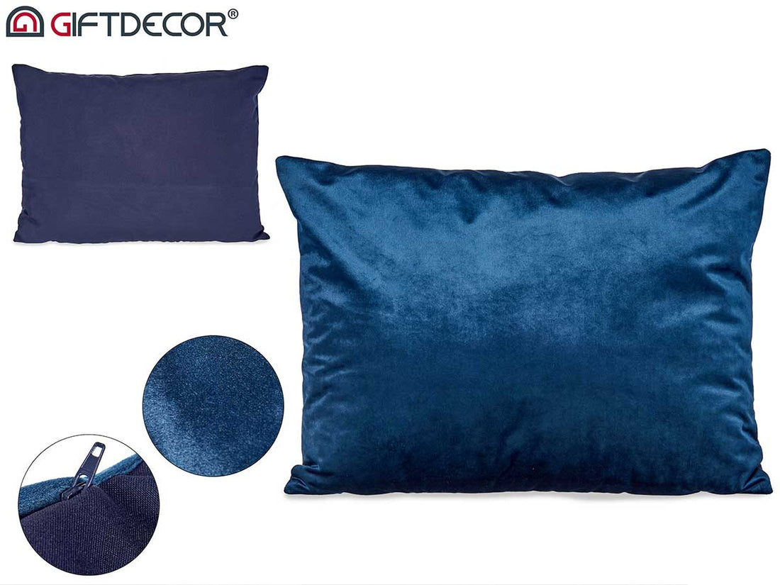 Blue Velvet Cushion 60 x 45 cm