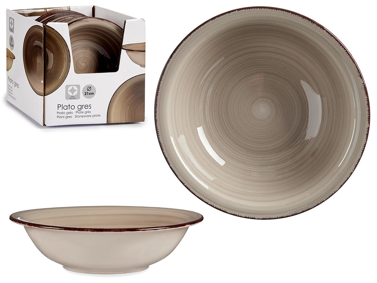 Deep Dish Earth Colour Stoneware With Edge