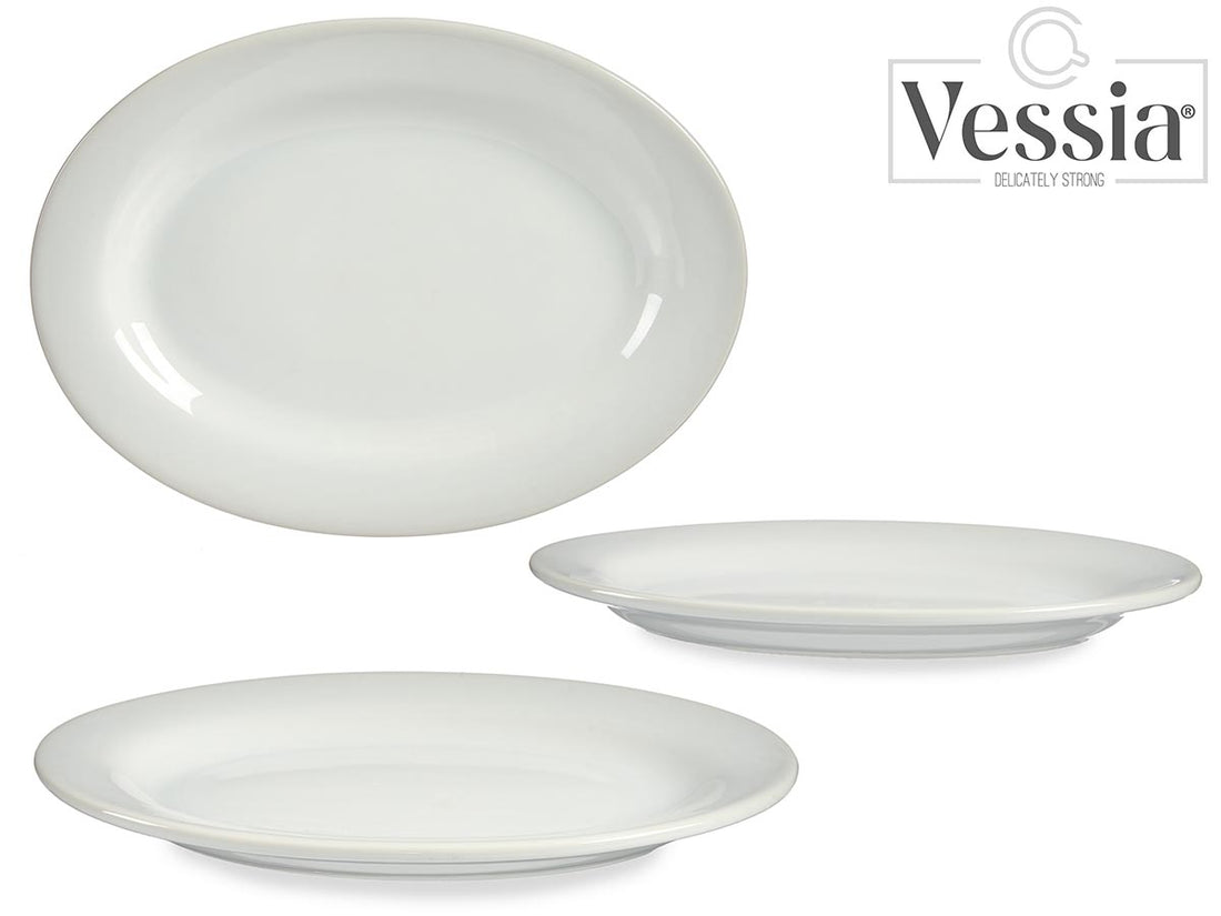 Oval White Plate