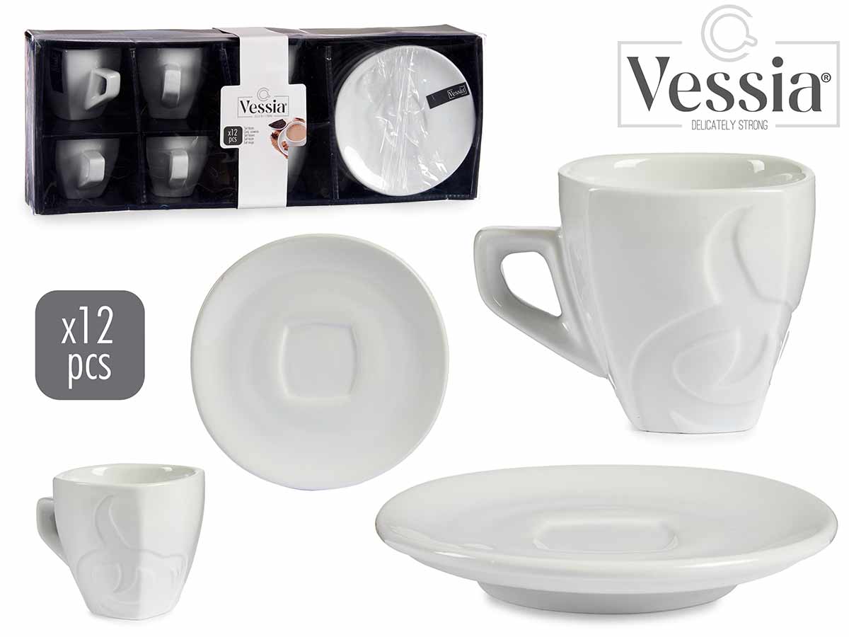 Set 6 Tazas Y Platillo 200 Ml