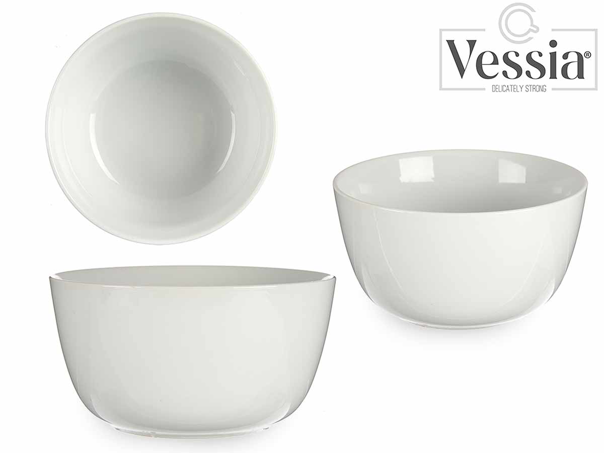 900Ml Round White Porcelain Bowl