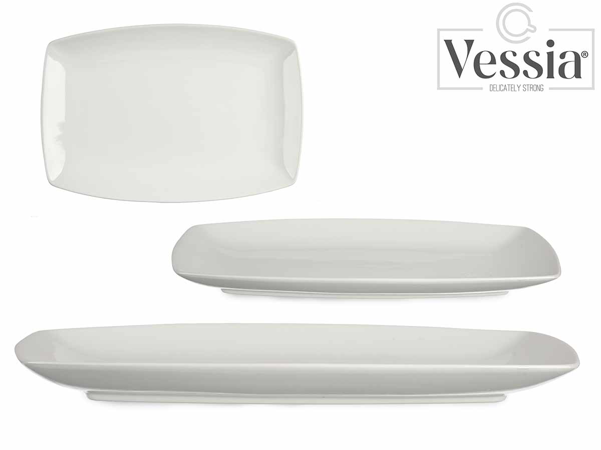 35Cm Rectangular White Porcelain Plate