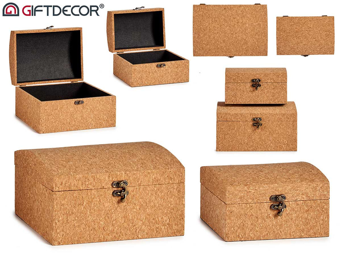 Set 2 Cork Natural Trunks