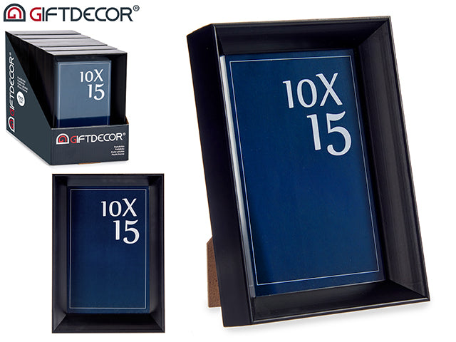 Black Plastic Photoframe 10 x 15 cm