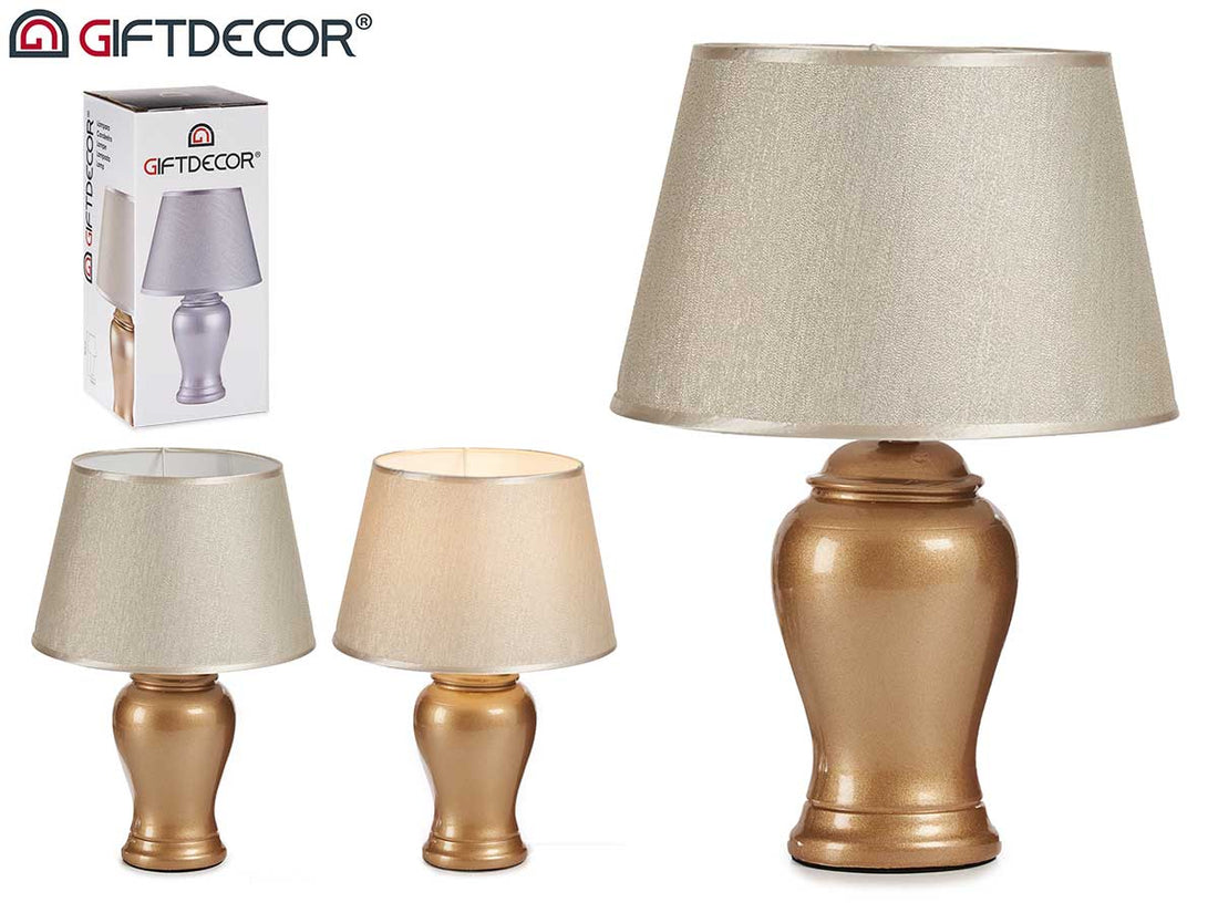 Concave Gold Ceramic Lamp