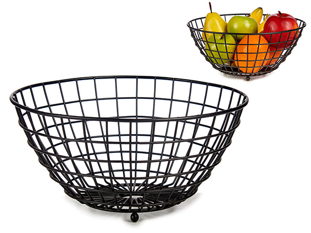 Black Steel Fruit Bowl